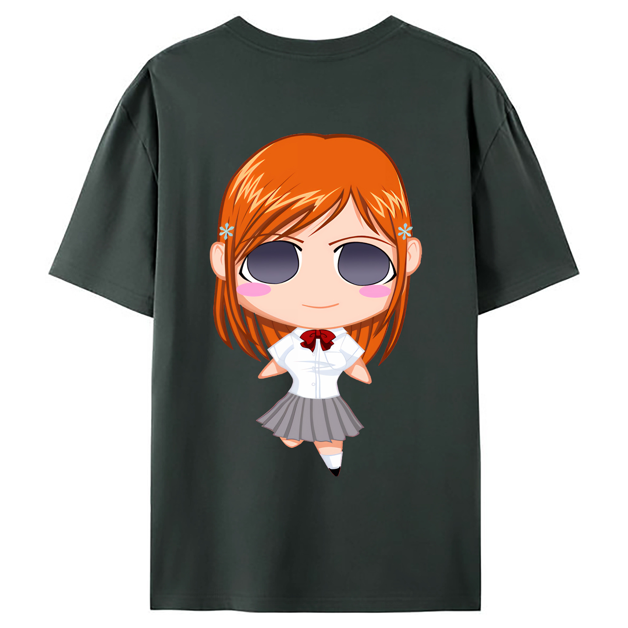 （画像用） ブリーチ 井上織姫（いのうえおりひめ） BLEACH Inoue Orihime 綿100％ メンズ半袖Tシャツ（バックプリント） 通気性